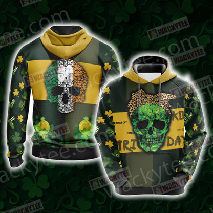 Skull Patricks Day Unisex 3D Hoodie