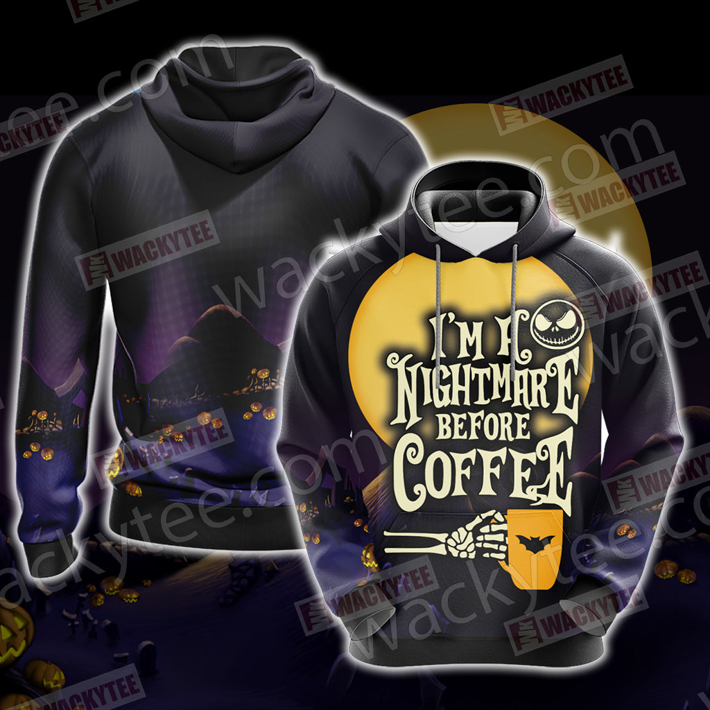 I'm A Nightmare Before Coffee 3D Hoodie