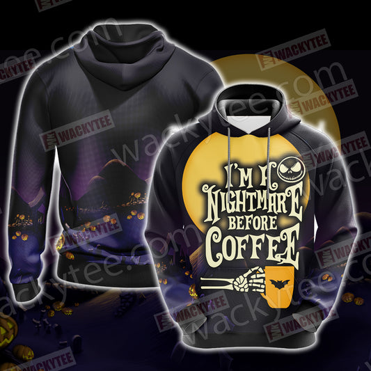 I'm A Nightmare Before Coffee 3D Hoodie