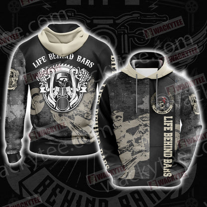 Biker Life Behind Bars Unisex 3D Hoodie