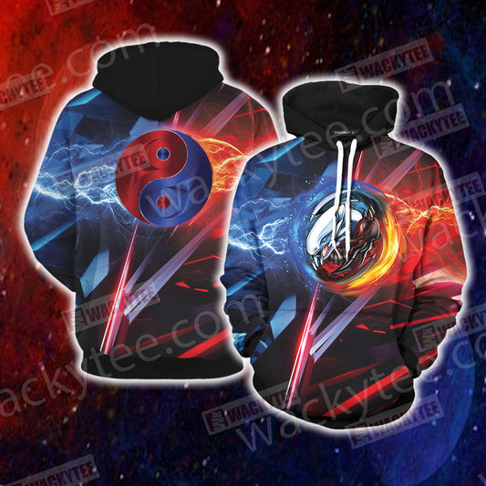 Yu Gi Oh! Blue-Eyes And Red-Eyes Dragon Unisex 3D Hoodie