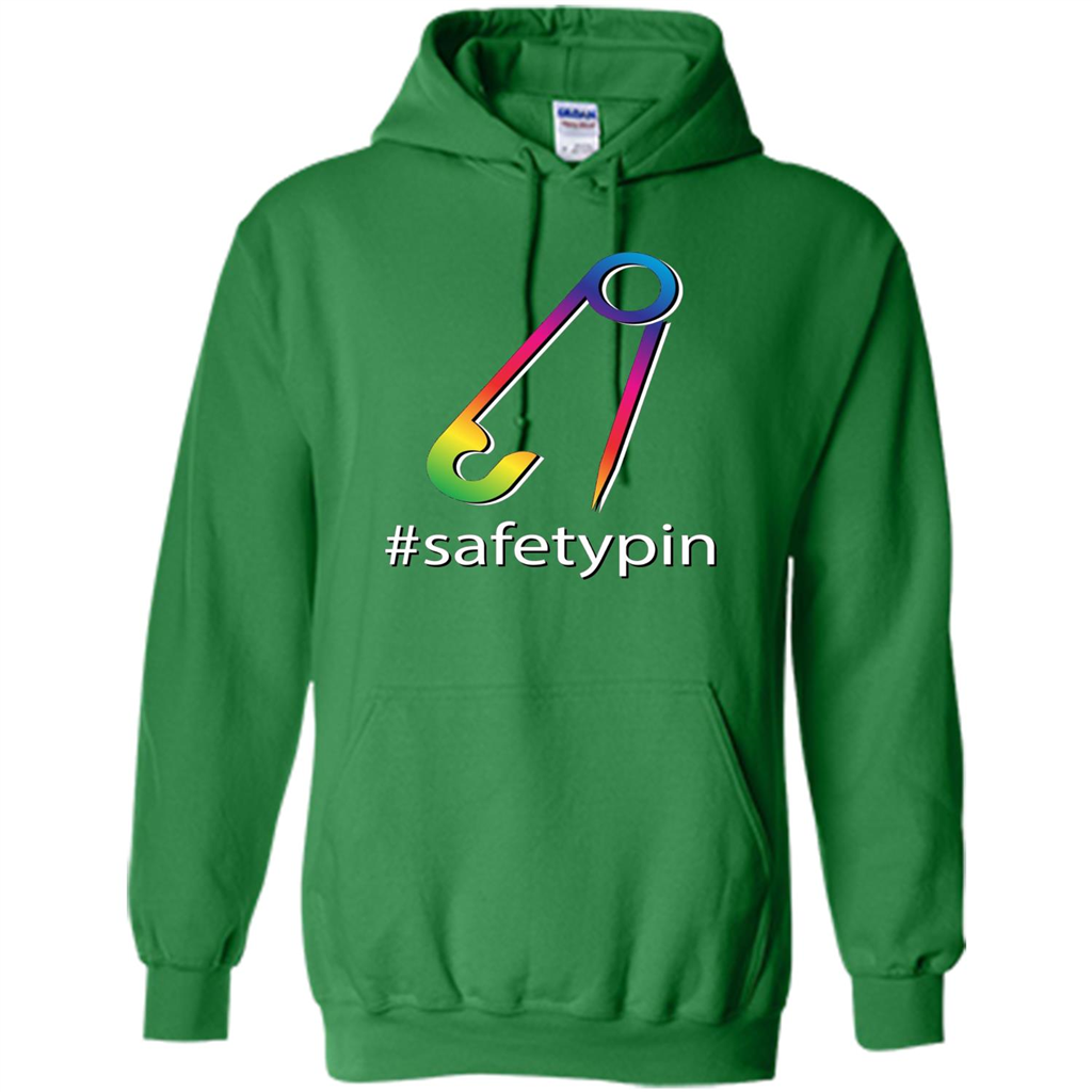 Safety Pin Campaign Against Violence T-Shirt Irish Green