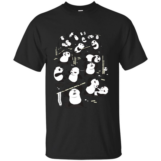 Cute Panda T-shirt Black