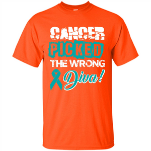 Cancer Awareness T-shirt Cancer Picked The Wrong Diva T-shirt