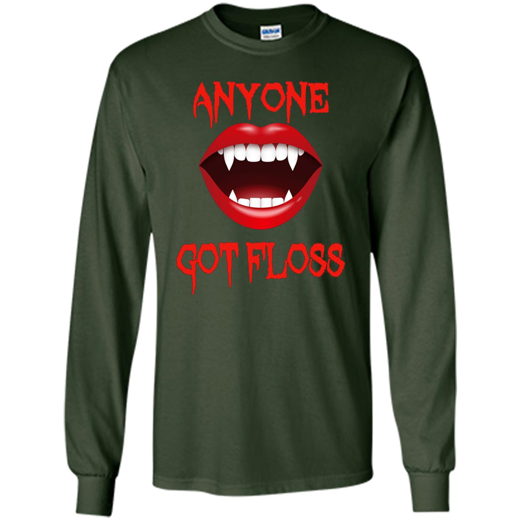 Anyone Got Floss Halloween Vampire T Shirt Scary Dental Fun