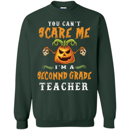Can't Scare Me I'm A 2nd Grade Teacher Gifts - Halloween T-shirt Forest Green