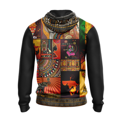 African Culture Unisex T-shirt Zip Hoodie Pullover Hoodie
