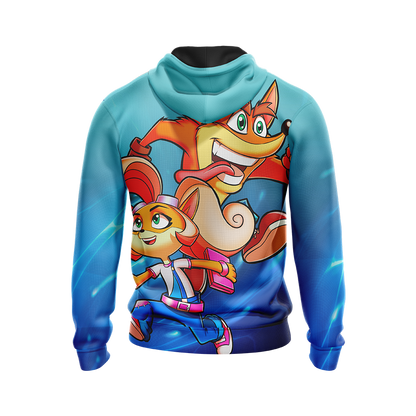 Crash Bandicoot - Crash and Coco Unisex 3D Hoodie