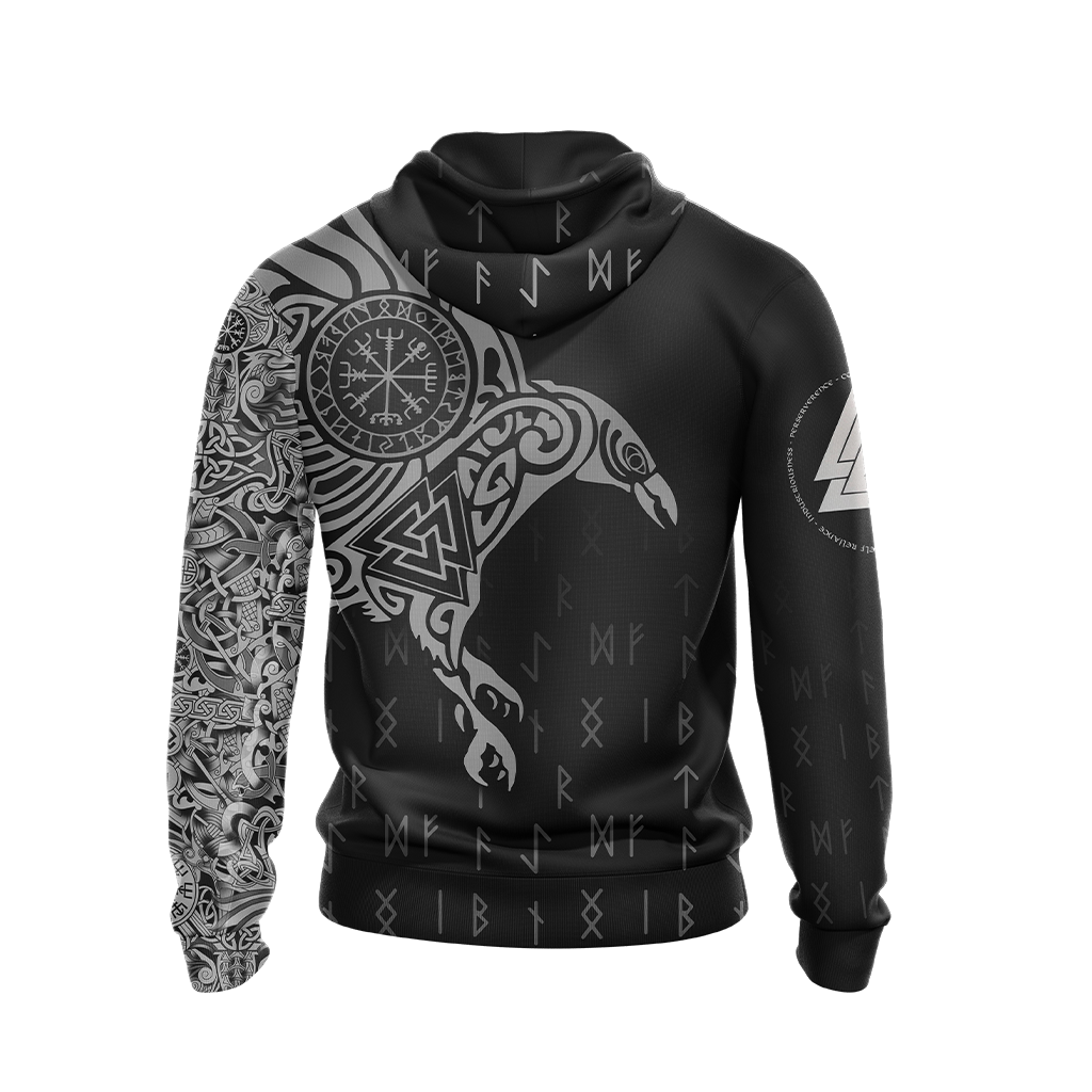 Nordic Warrior Viking Unisex 3D T-shirt Zip Hoodie Pullover Hoodie