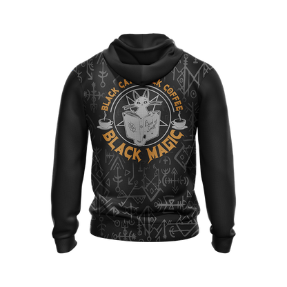 Black Coffee As Good As Black Magic Cat Unisex 3D Hoodie
