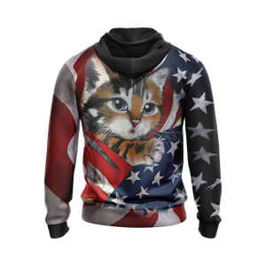 Patriotic Kitten Unisex 3D Hoodie