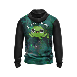 I Just Practice Social Distancing Funny Turtle Unisex 3D Hoodie