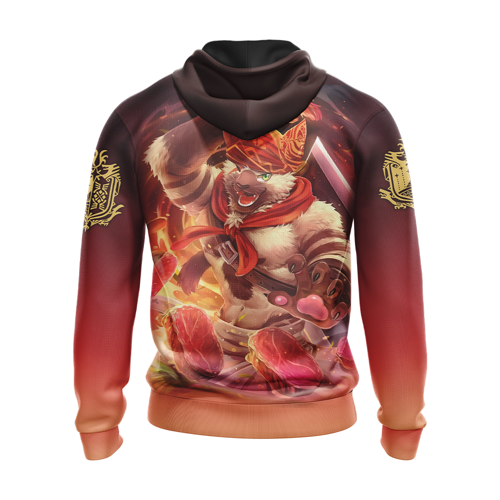 Monster Hunter Meowscular Chef Unisex 3D Pullover Hoodie