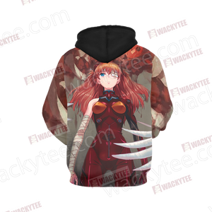 Shin Seiki Evangelion Soryu Asuka Langley 3D Hoodie