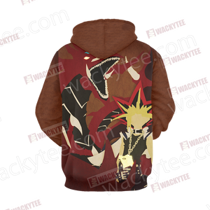 Yu Gi Oh! Yugi Muto And Slifer The Sky Dragon 3D Hoodie