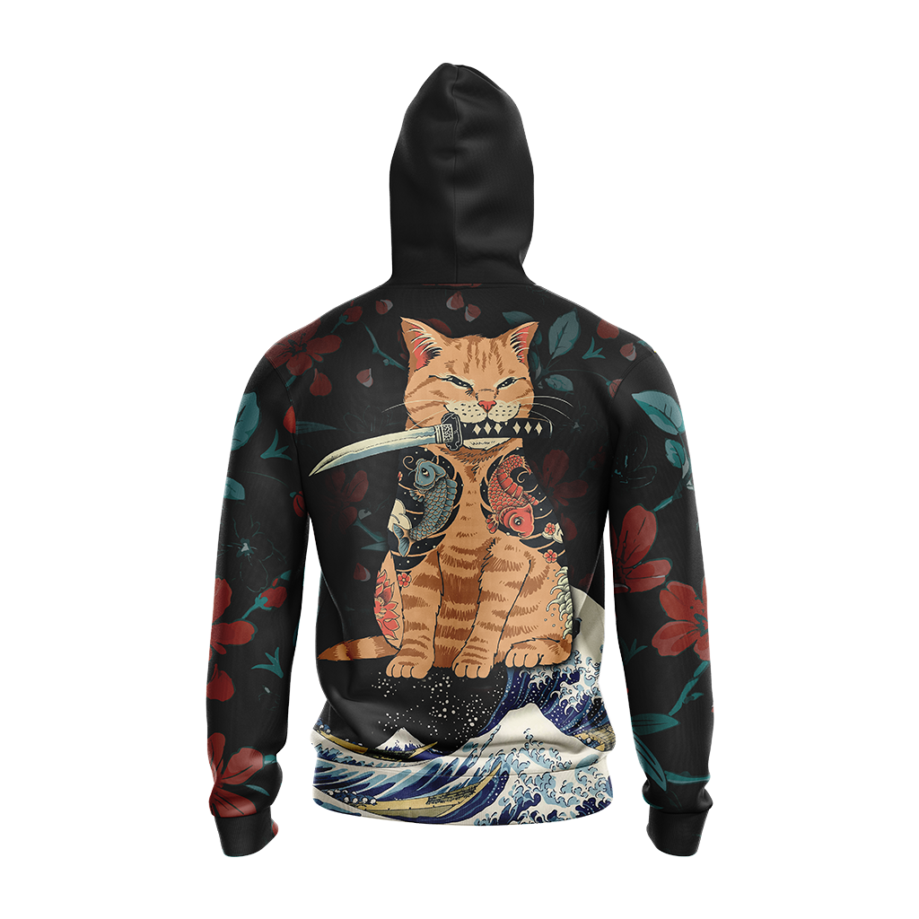 Cat Japanese Unisex 3D Hoodie