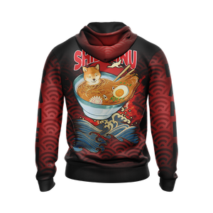 Shiba Inu and Ramen Japanese Style Unisex 3D Hoodie