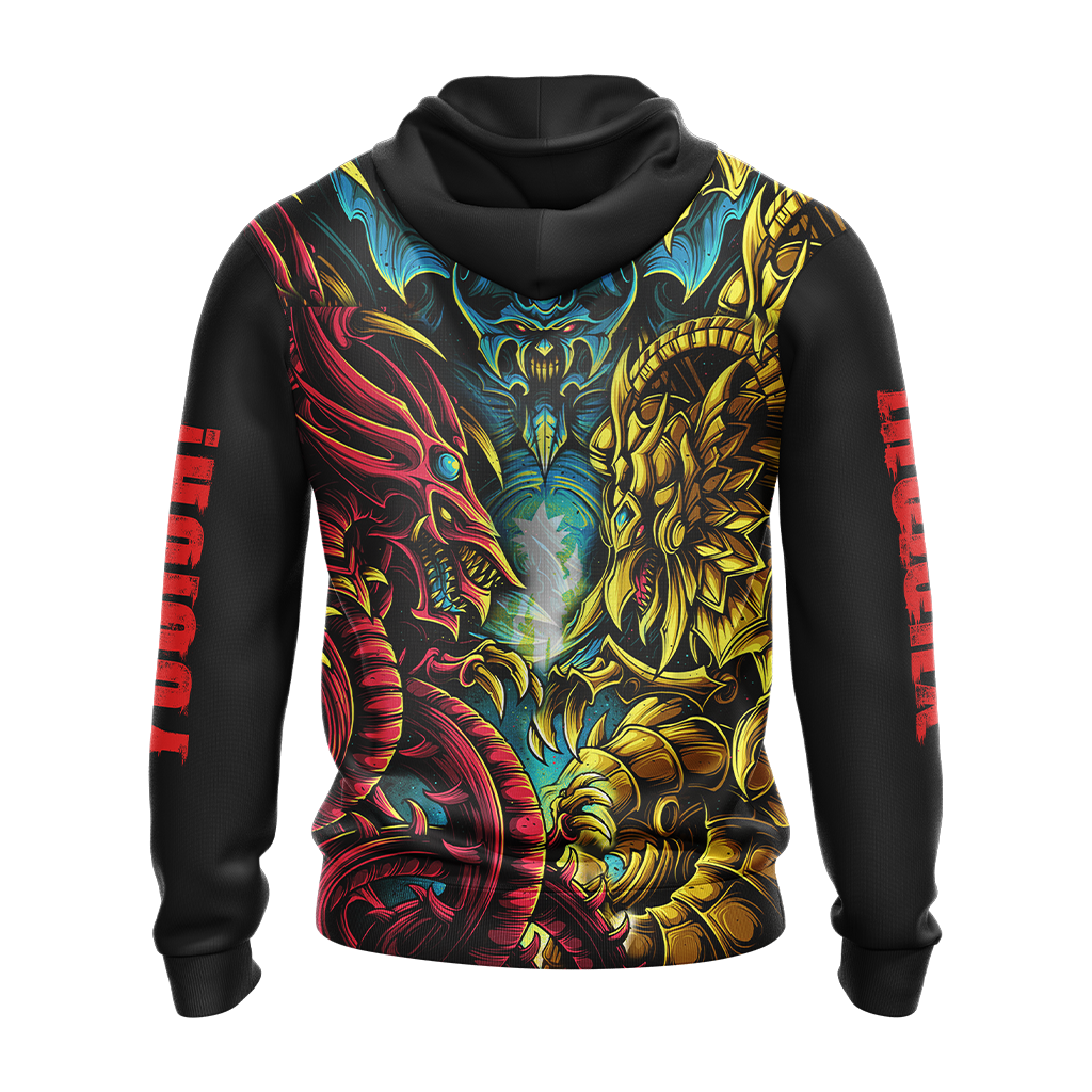 Yu-Gi-Oh! Yellow Dragon Winged, Red Dragon Archfiend, Blue-eyes Dragon Unisex 3D Pullover Hoodie