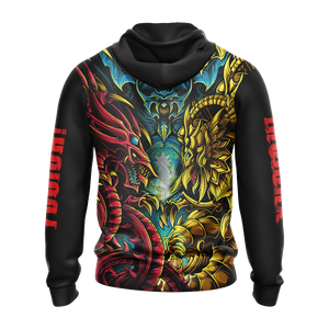 Yu-Gi-Oh! Yellow Dragon Winged, Red Dragon Archfiend, Blue-eyes Dragon Unisex 3D Pullover Hoodie