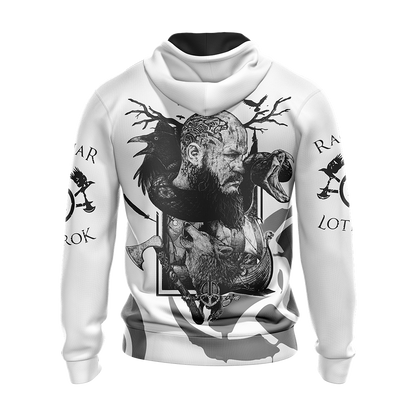 Vikings- Ragnar Lodbrok Unisex 3D Hoodie