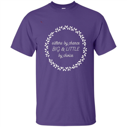 Sisters By Chance Big And Little By Choice T-Shirt Purple