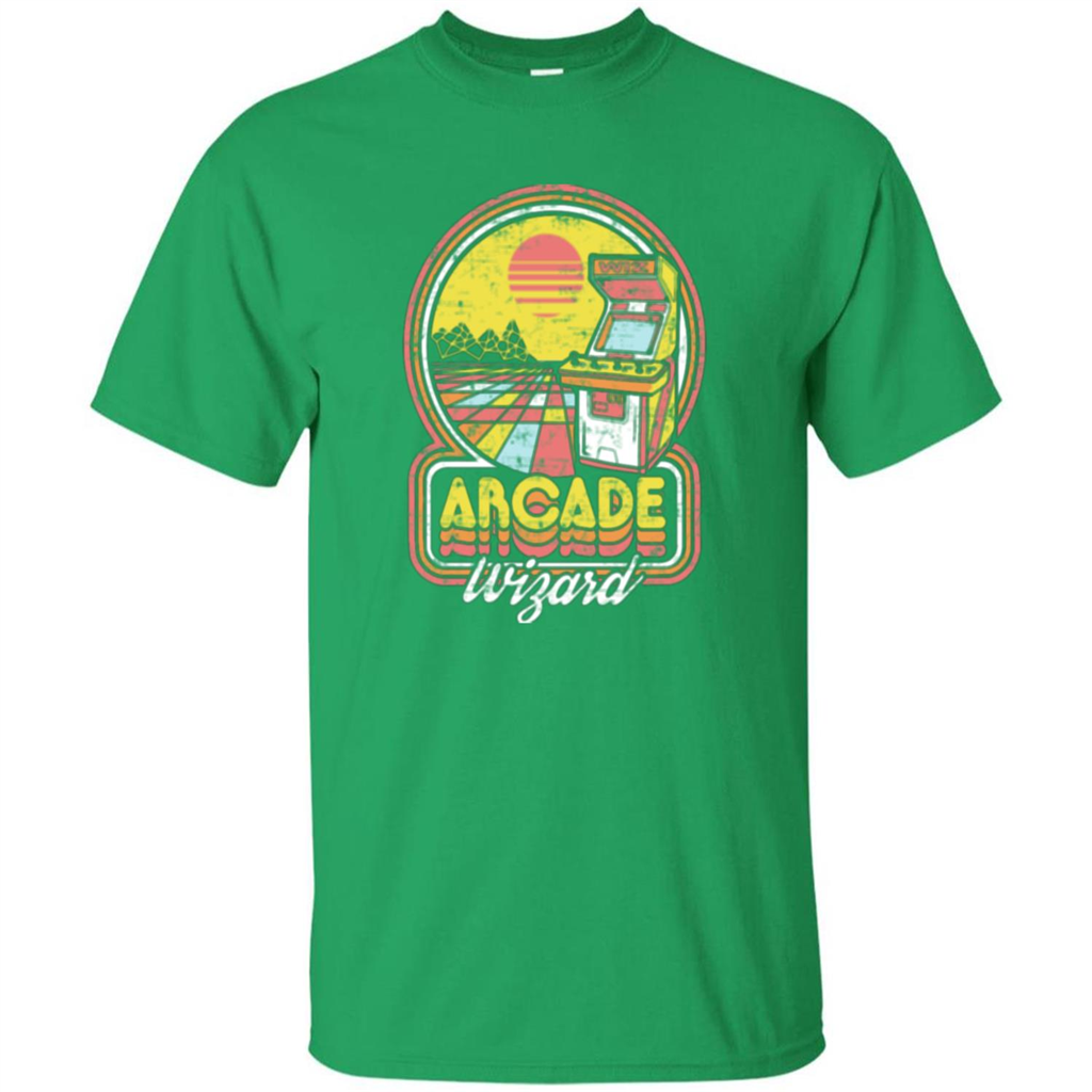 Arcade Wizard T-shirt Game Online Irish Green