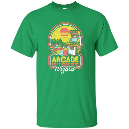 Arcade Wizard T-shirt Game Online Irish Green