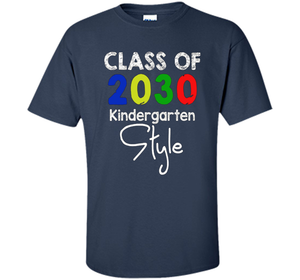 Kindergarten T-shirt Class Of 2030 Kindergarten Style T-shirt