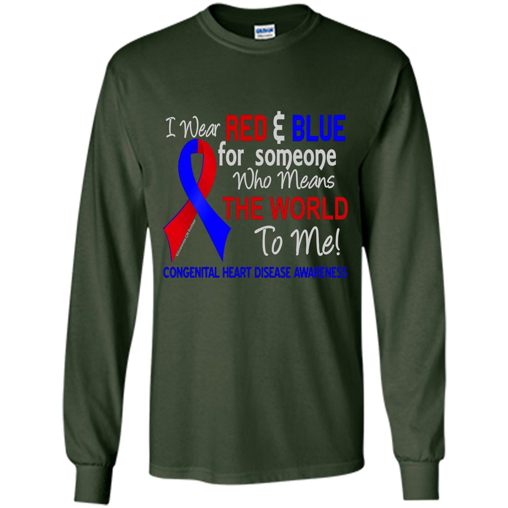 Congenital Heart Disease CHD T-Shirt Means The World To Me Forest Green