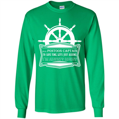 I'm A Pontoon Captain T-shirt Irish Green