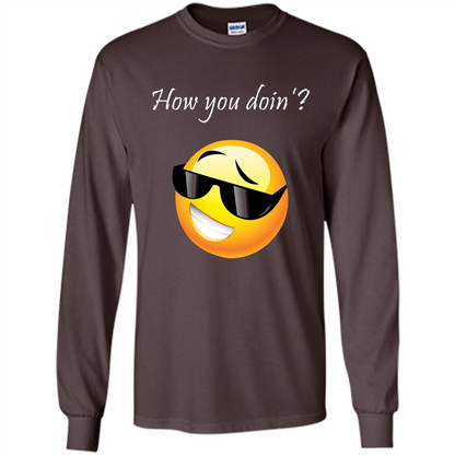 Cute Emotion T-shirt How You Doing Dark Chocolate