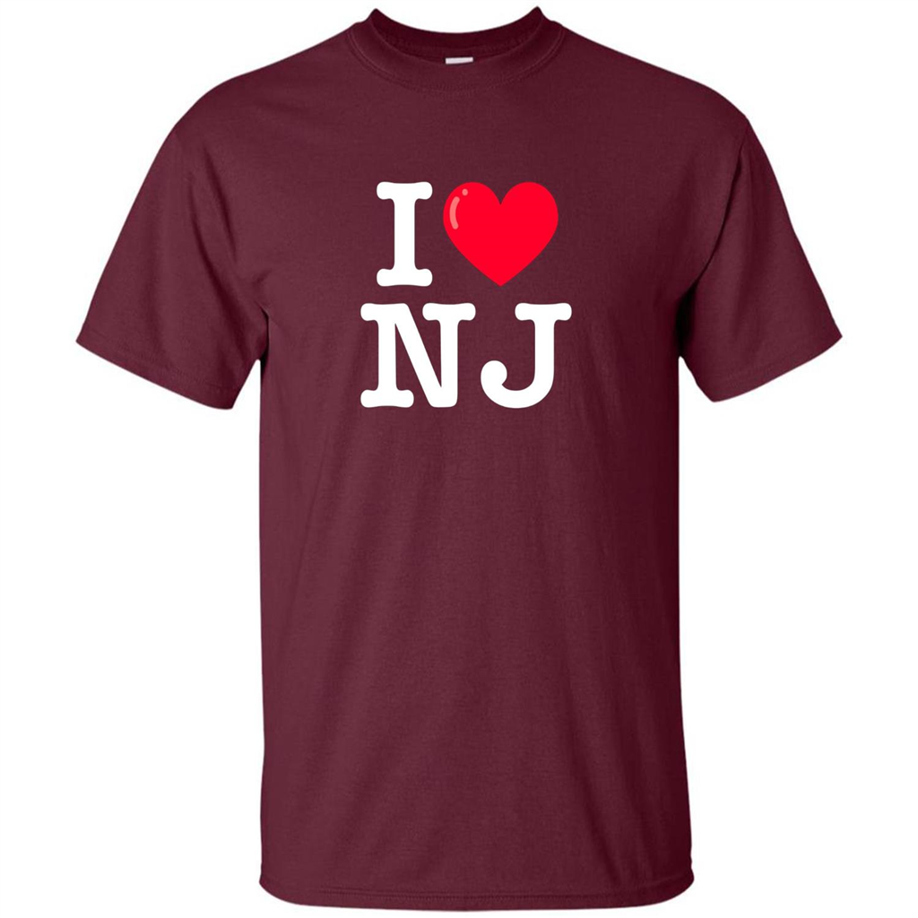 I Heart NJ T-Shirt I Love NJ Maroon