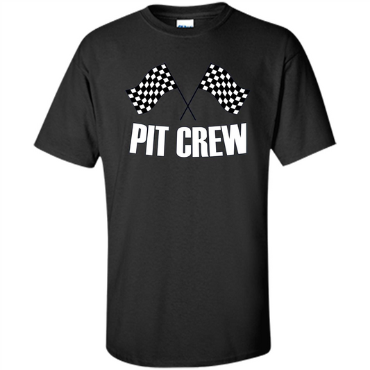 Pit Crew T-shirt for Hosting Race Car Parties Parents Pit Black