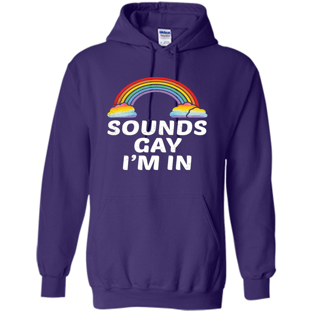 LGBT Pride T-shirt Sounds Gay I'm In Purple