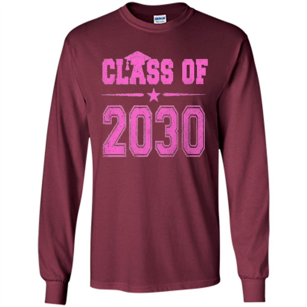 Class of 2030 Pink Girls T-shirt Maroon