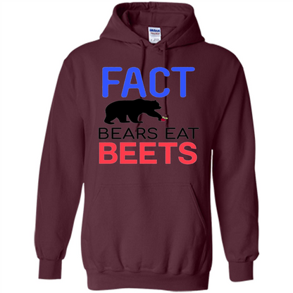 FACT Bears Eat Beets T-shirt Funny Men Women Novelty Gift Maroon