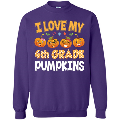 I Love my 4th Graders Pumpkins T-Shirt Fourth Grade Teacher Orange