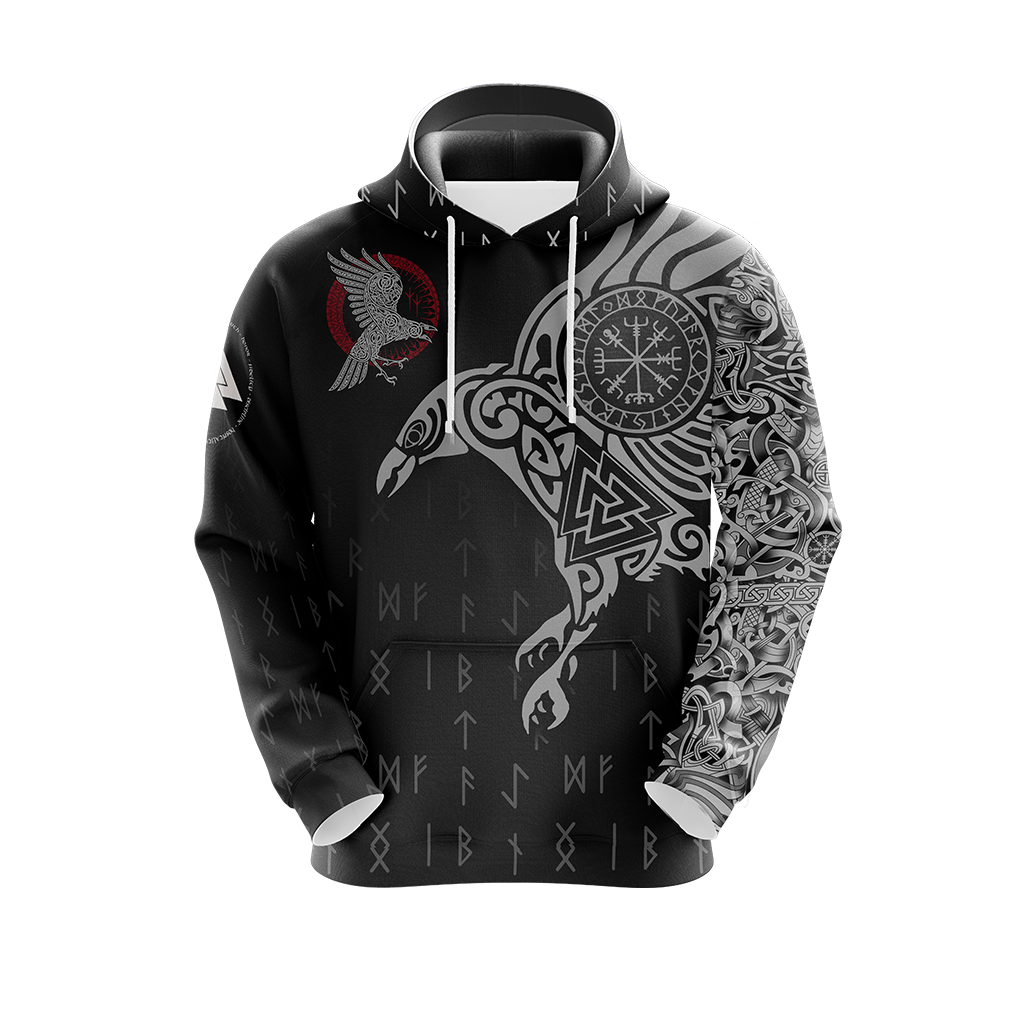 Nordic Warrior Viking Unisex 3D T-shirt Zip Hoodie Pullover Hoodie