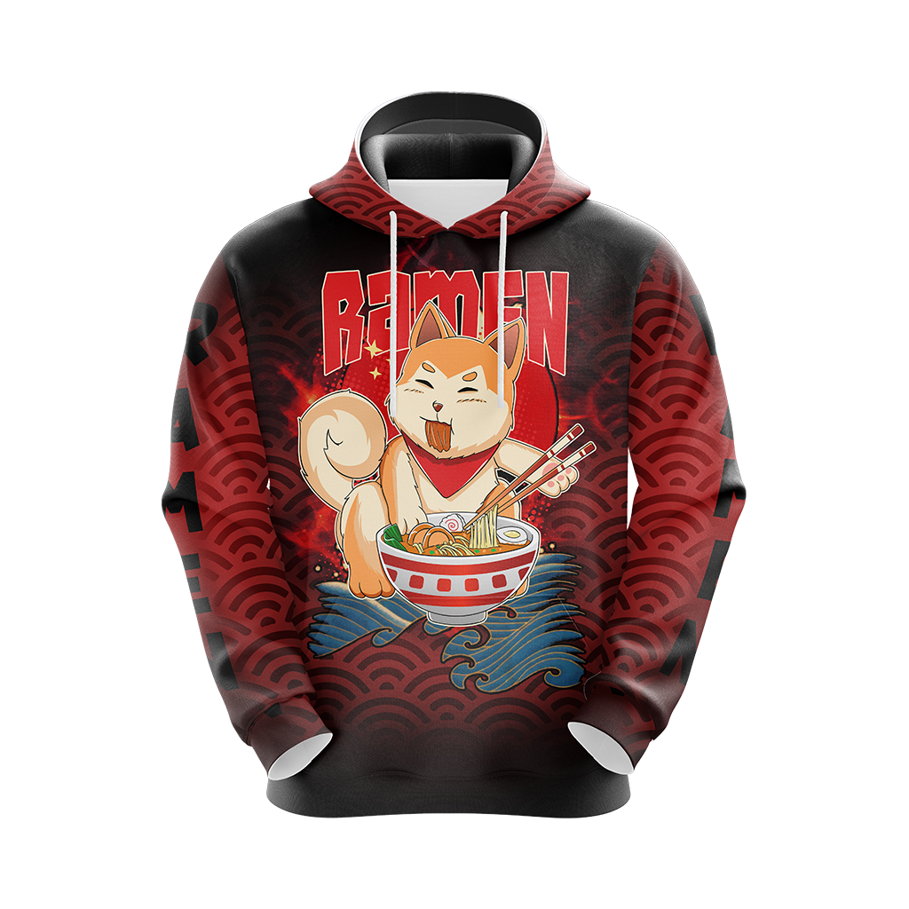 Shiba Inu and Ramen Japanese Style Unisex 3D Hoodie
