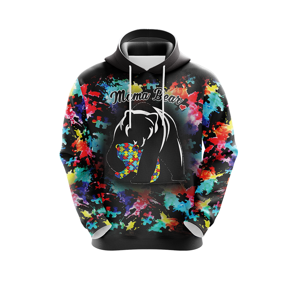 Autism Mama Bear 3D Hoodie