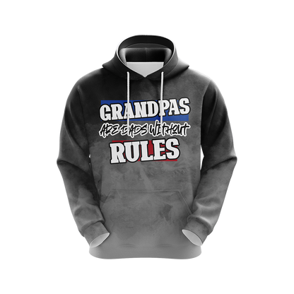 Grandpas Are Dads Without Rules Unisex Zip Up Hoodie