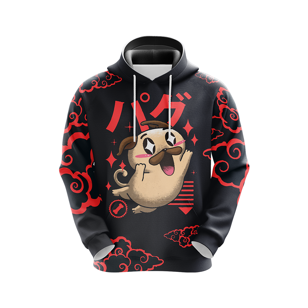 Pug Japanese Dogs Unisex 3D Hoodie