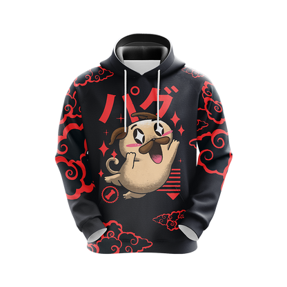 Pug Japanese Dogs Unisex 3D Hoodie