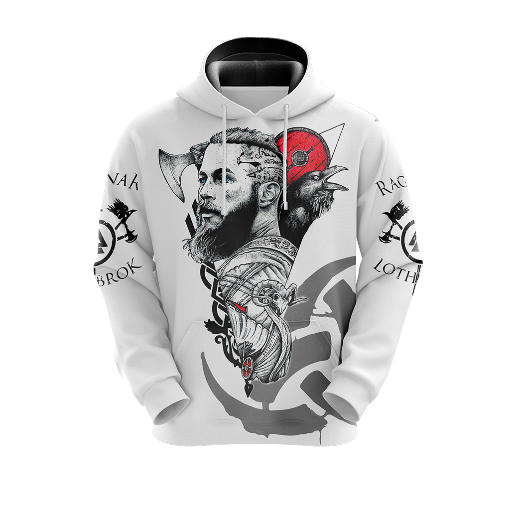 Vikings- Ragnar Lodbrok Unisex 3D Hoodie