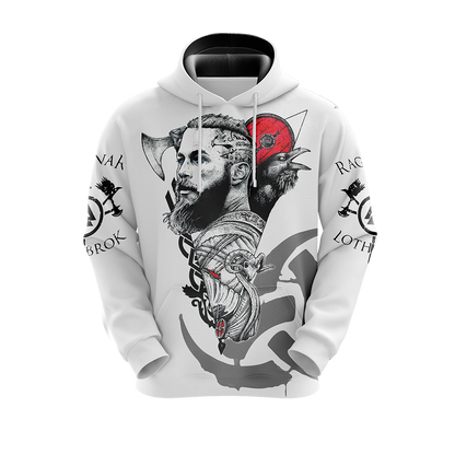 Vikings- Ragnar Lodbrok Unisex 3D Hoodie