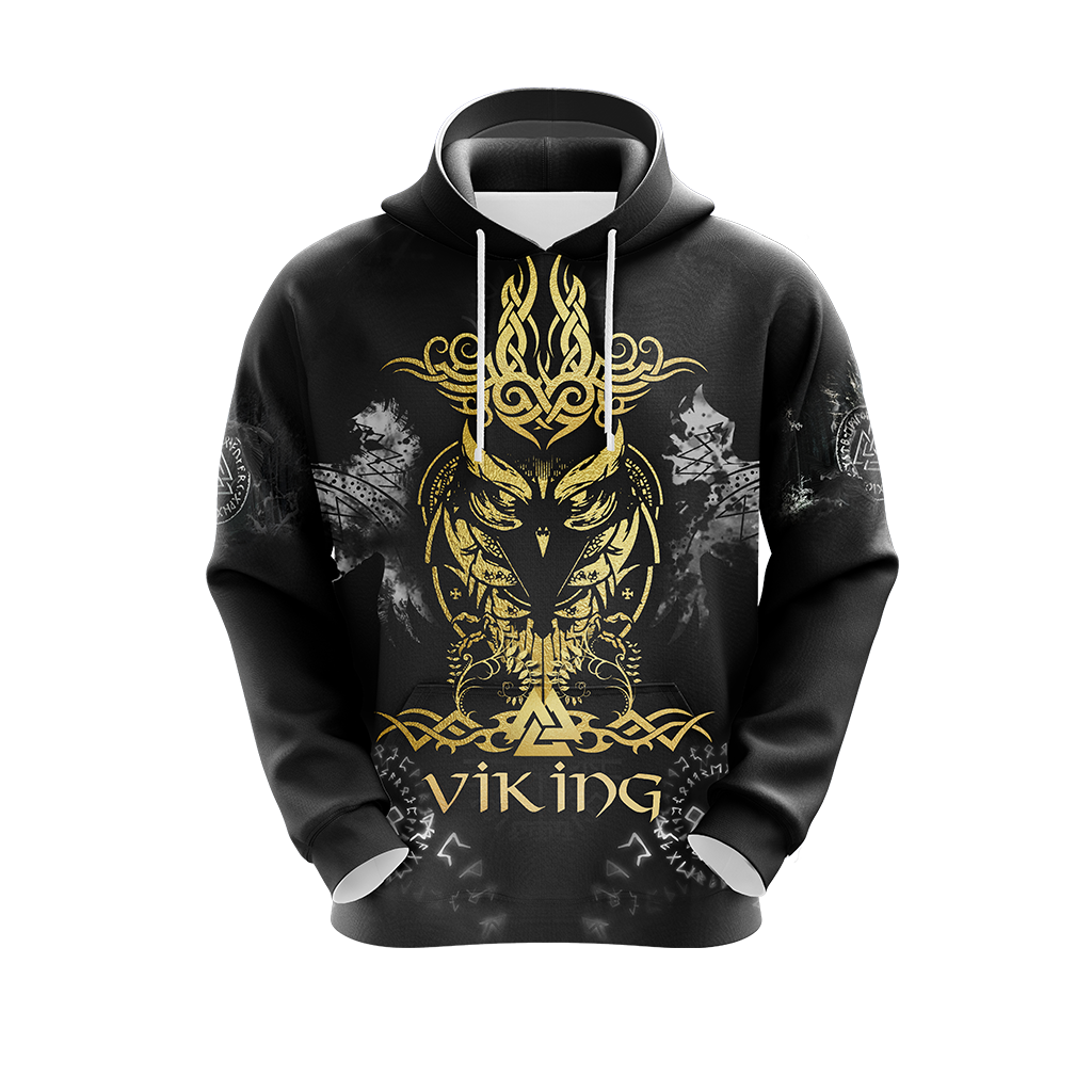 Viking Norse Owl Unisex 3D T-shirt Zip Hoodie Pullover Hoodie