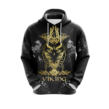 Viking Norse Owl Unisex 3D T-shirt Zip Hoodie Pullover Hoodie