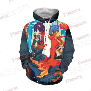 Gurren Lagann Simon and Kamina 3D Hoodie