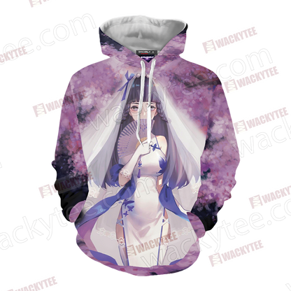 Naruto Hyuga Hinata Unisex 3D Hoodie