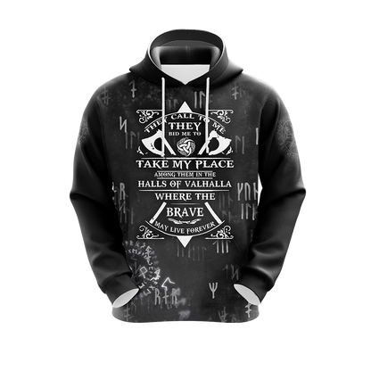 Viking Prayer Unisex 3D T-shirt Zip Hoodie Pullover Hoodie